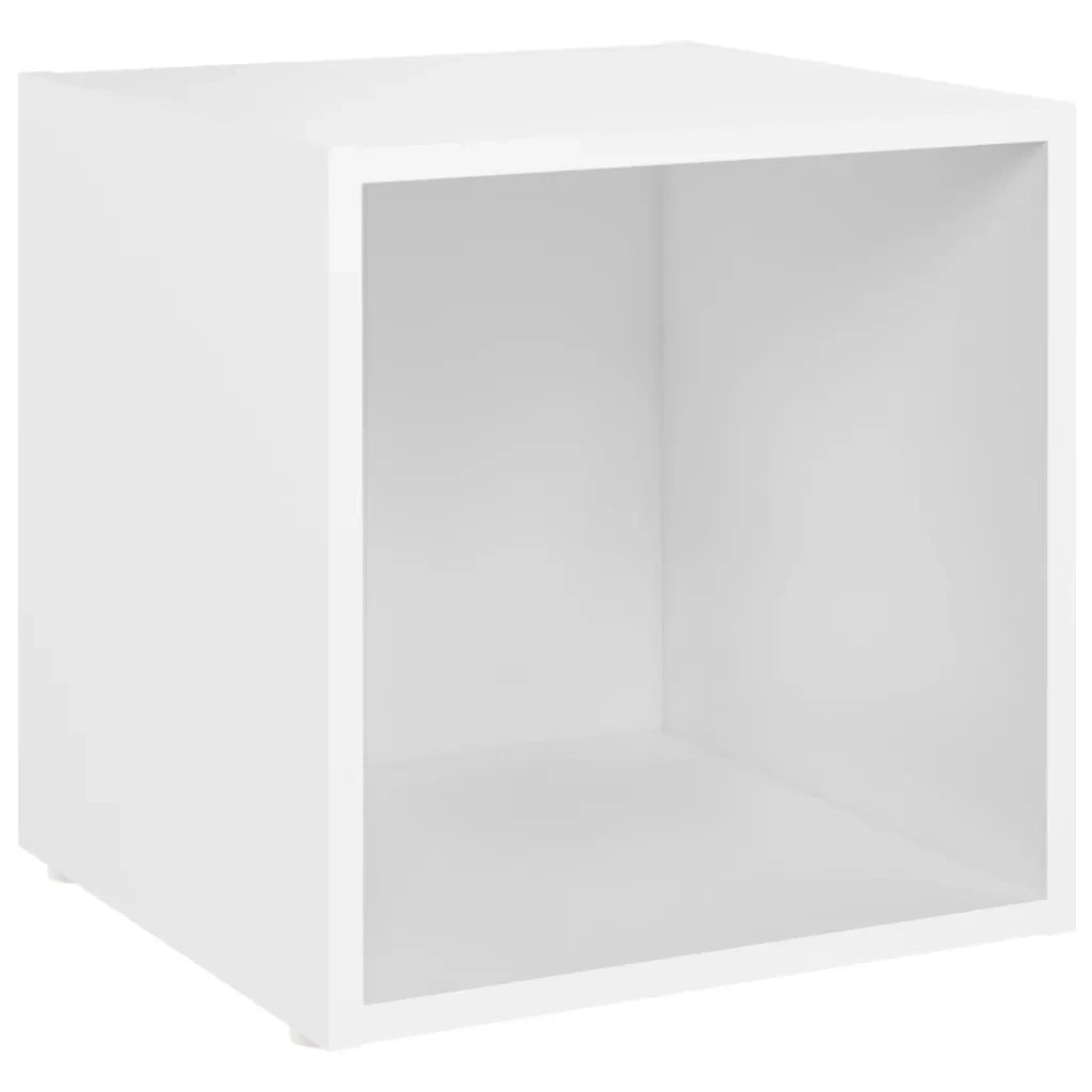 Mobili Porta TV 2 pz | Armadietto TV | Mobile Porta TV Bianco 37x35x37 cm in Legno Multistrato
