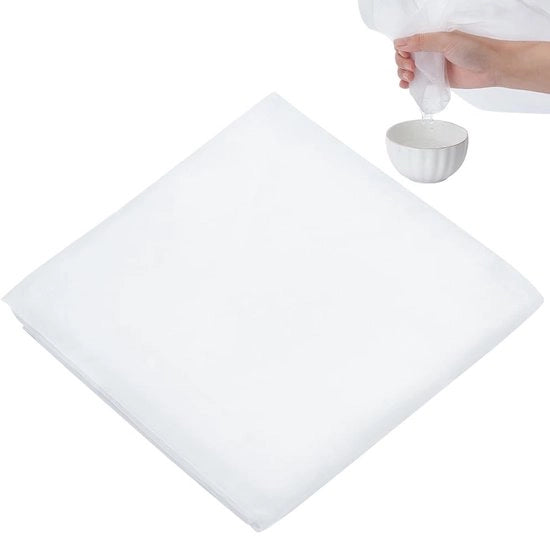 Filtro a Maglia Nylon 100x200cm - Filtro Herbruikbaar - Filtro a Maglia Fino - 60 Maglia - Filtro Serrato e Resistente - 0,1mm Diametro - Filtro a Maglia