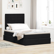 Letto con contenitore e materasso Nero 120 x 200 cm Velluto 3372143