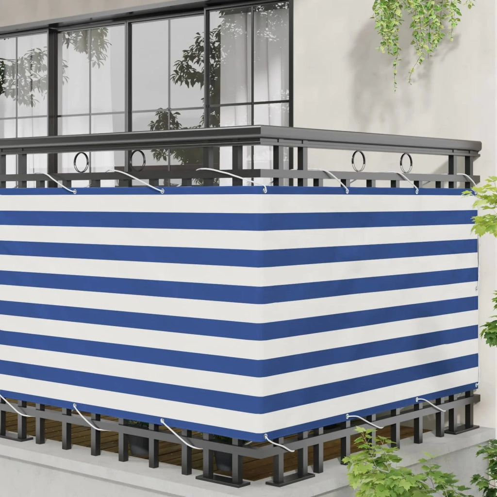 Schermo da balcone Blu e Bianco 90 x 200 cm 42030638