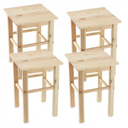 Sgabello da cucina in legno KADAX, 43,5 cm, in pino massello.