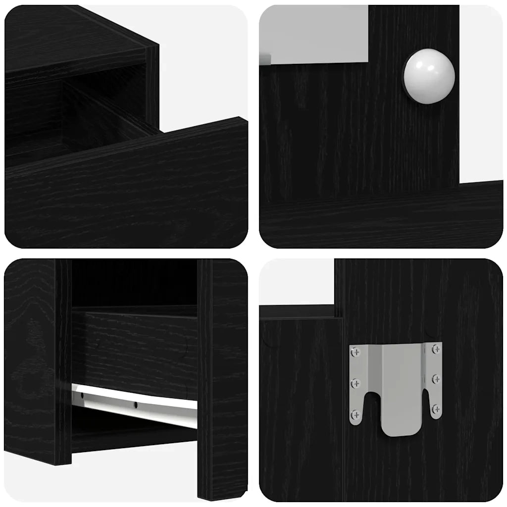 Tavolo da Trucco Nero 83 x 40 x 70 cm Legno multistrato 865227