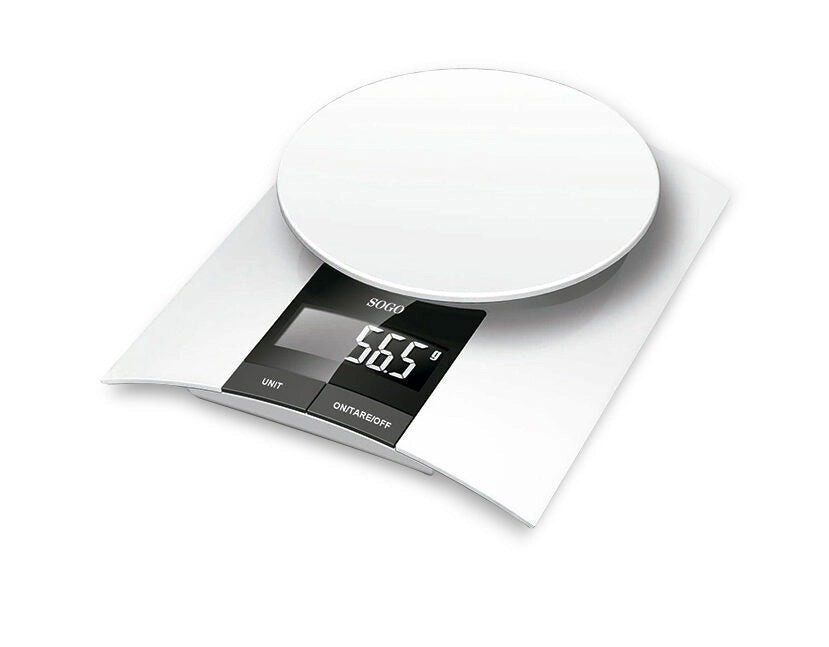 Bilancia da cucina digitale elettronica 3kg, display LED retroilluminato bianco, precisione 1g, funzioni tara e zero - SOGO