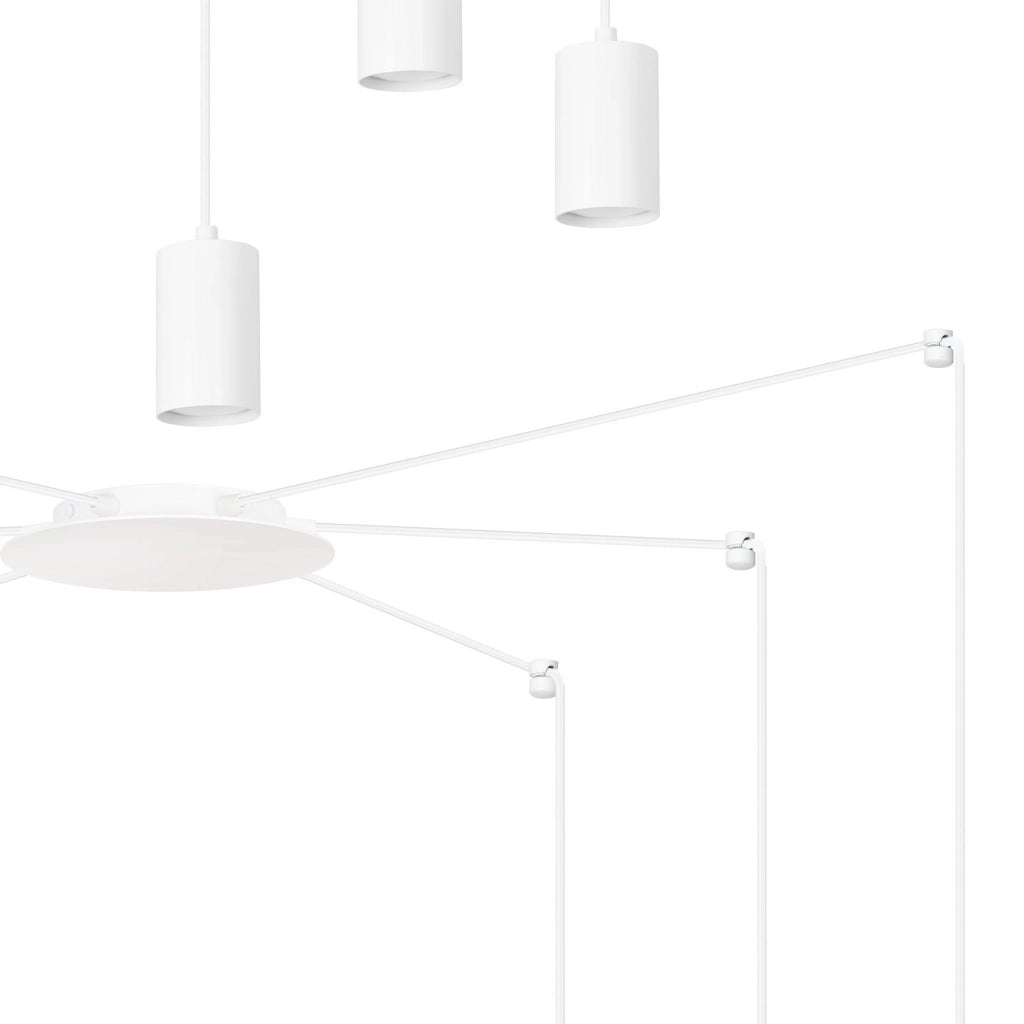 Emibig Traker lampadario bianco 6xGU10 LED regolabile