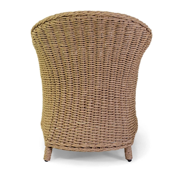 Poltrona polyrattan Oakland naturale con cuscino cm 63x69h82
