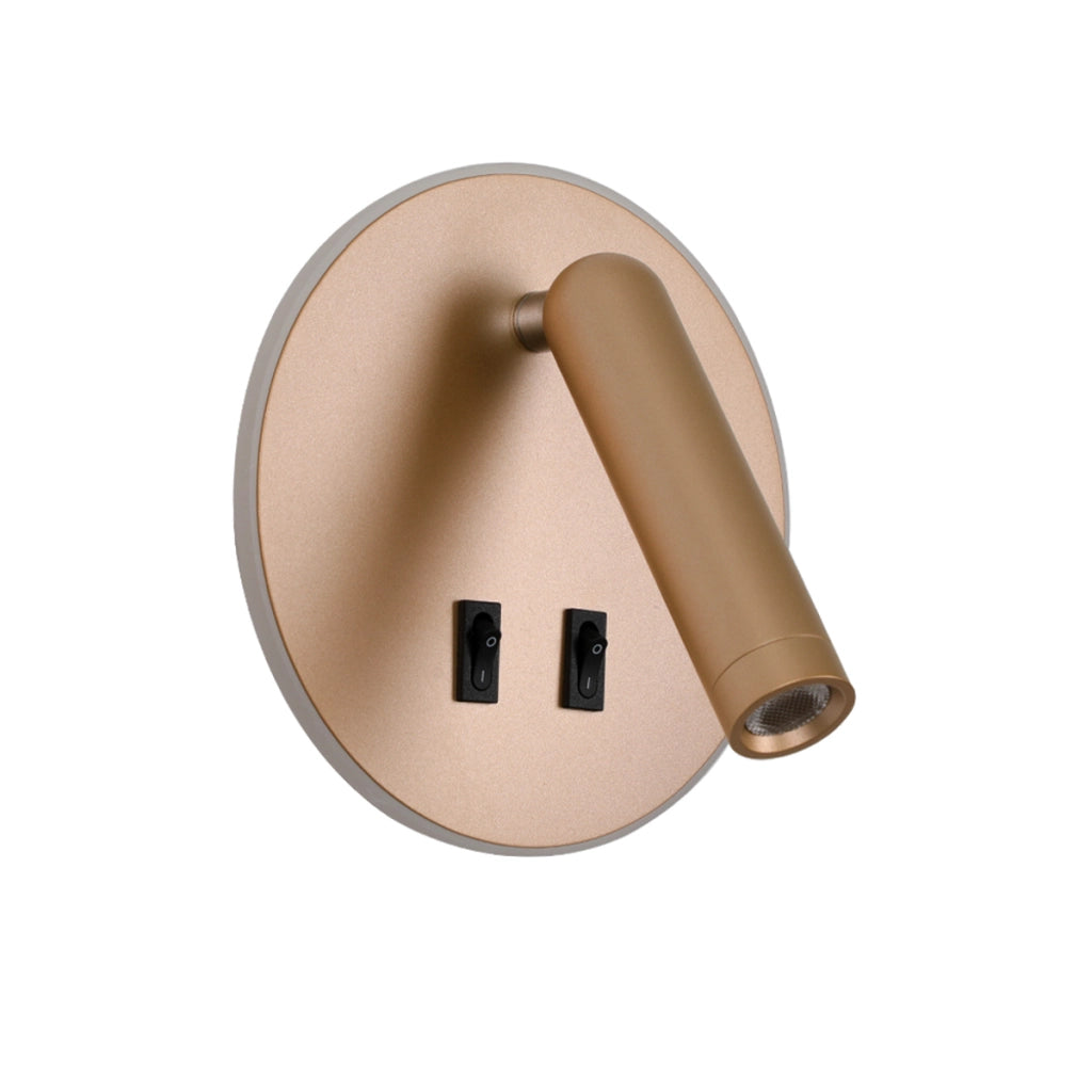 Applique lettura LED 8W oro 3000K con interruttore Italux