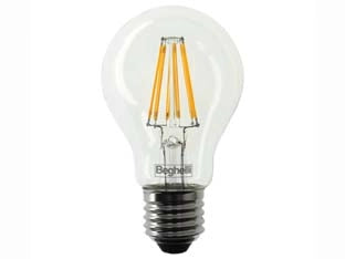 LAMPADA FILO LED GOCCIA ZAFIRO E27- - 7w - 4000°K naturale - 1000 lm - 60x105h - 5 blister BEGHELLI