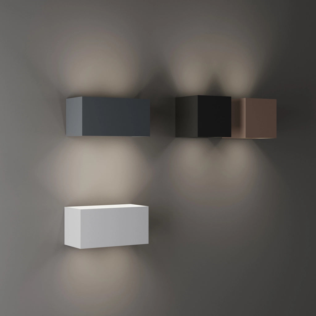 Applique Per Esterno Atom 4 Luci Led Antracite Doppio Fascio