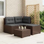 Divano da esterno-Divano da Giardino 3 posti con cuscini in look rattan PP 924887
