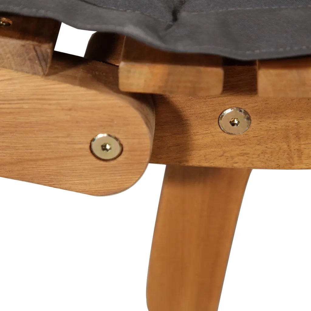 Lettini PrendiLettino sole | Sdraio da giardino | Lettino da sole con Cuscini 2 pz Grigio Scuro Massello Acacia