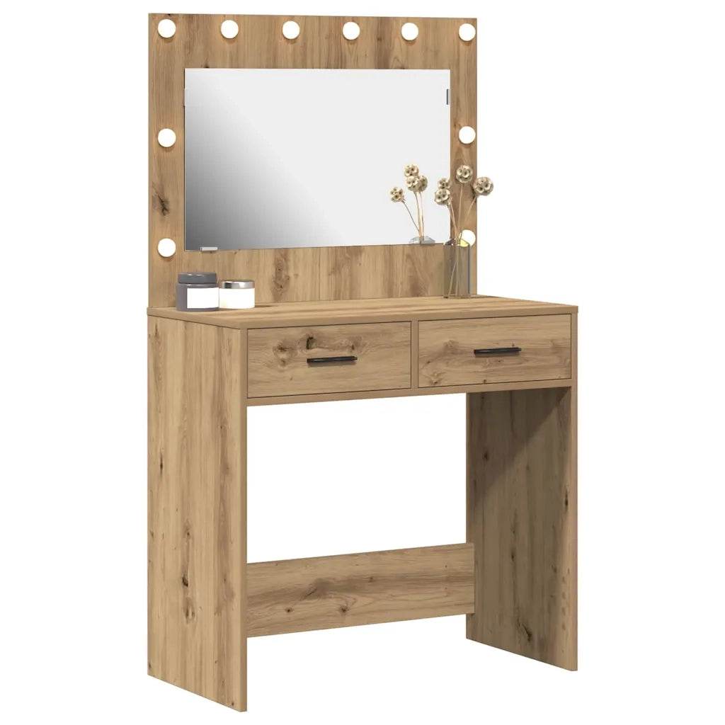 Tavolo da Trucco Rovere artigianale 78,5 x 41 x 135 cm