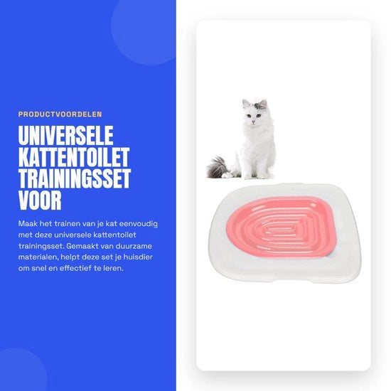 Set di addestramento per gatti universale - riutilizzabile - sicuro - per uso domestico - addestratore per gatti - facile da pulire - gatto toilette