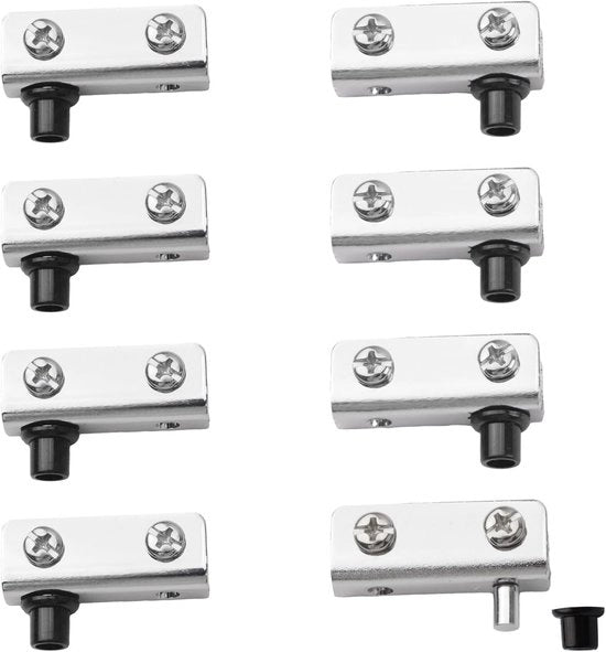 Scharniere per Porte in Vetro - Set di Ricambio - 8 Pezzi