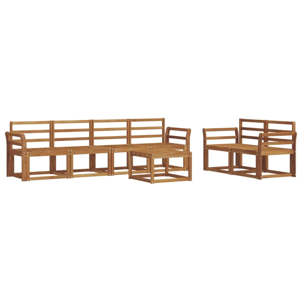 Set di divani da esterno 7 pcs Naturale
