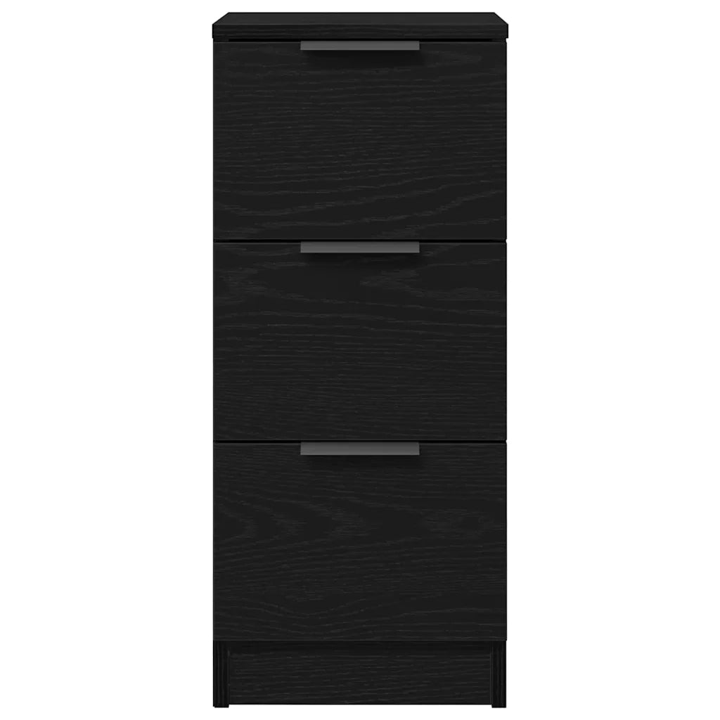 Credenza Rovere Nero 30 x 30 x 70 cm Legno multistrato 862774