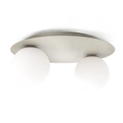 Plafoniera SOLAR 2 luci vetro bianco-beige Emibig