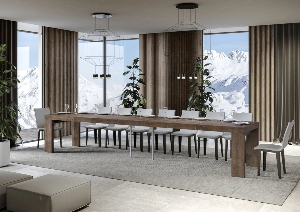 Tavolo Allungabile 160/420x90x77 cm Roxell Premium Noce