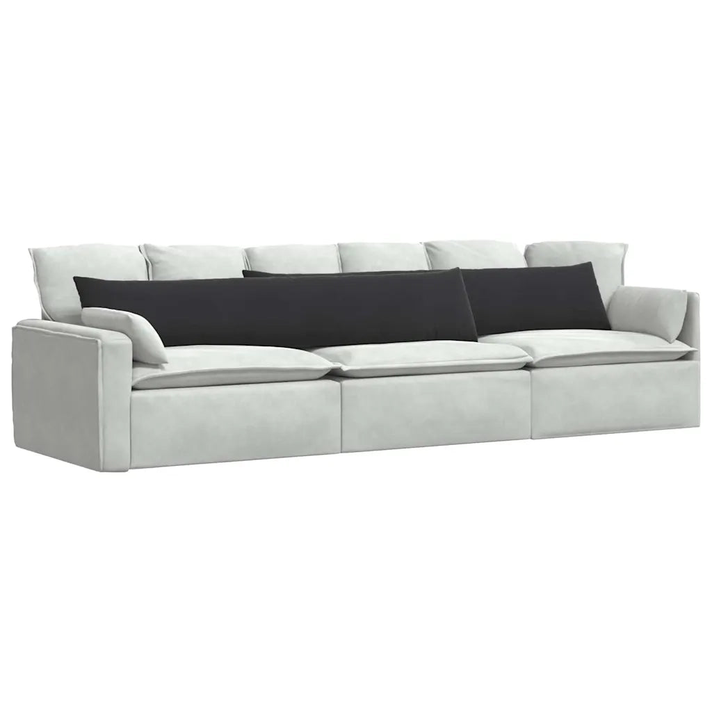 Cuscini da Divano 2 pz | Cuscini per sedie Nero 200 x 40 cm Tessuto in Cords