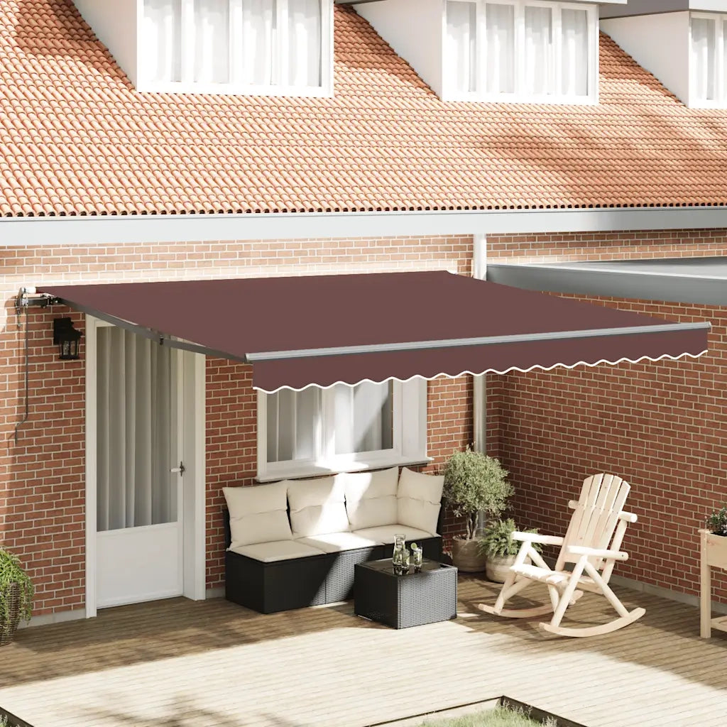 Tenda da Sole Retrattile Automatica 400x300 cm Marrone 3310210