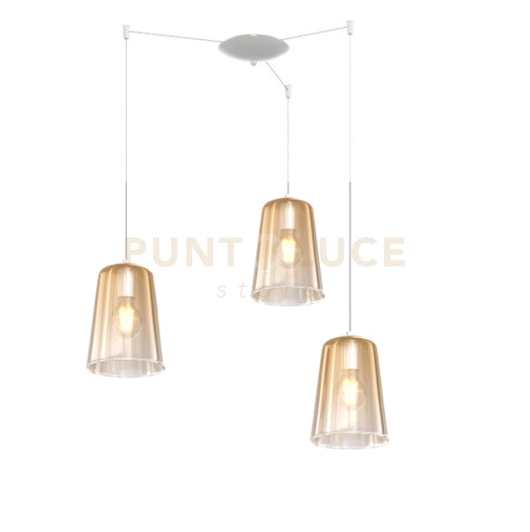 SOSPENSIONE BIANCO SPOSTABILE 3 LUCI AMBRA 1164BI-S3 S-AM