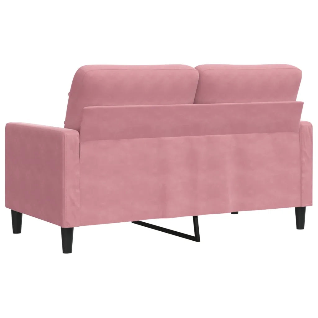 Divano a 2 Posti-Sofa 2 Posti Rosa 120 cm in Velluto 207054