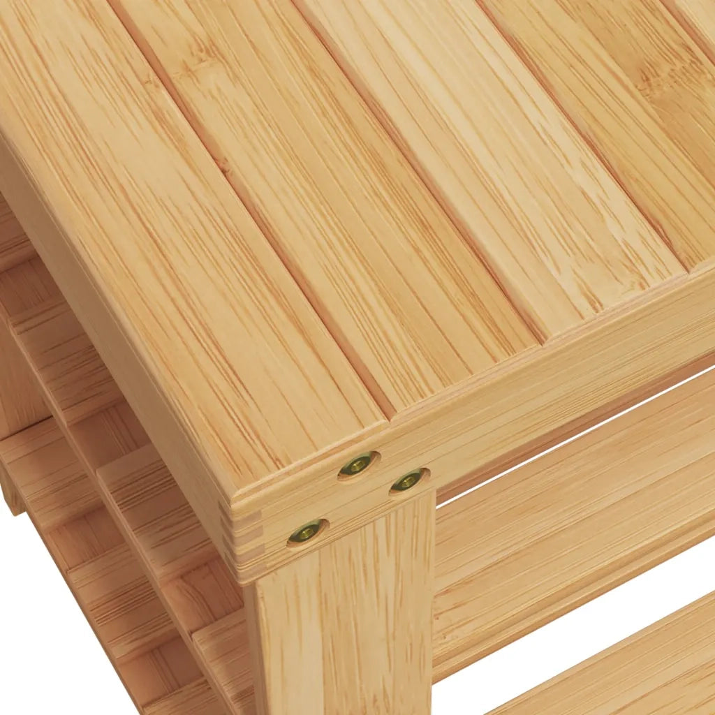 Scarpiera 3 Ripiani-Scaffale per scarpe 70x27,5x45 cm Bamb¨´