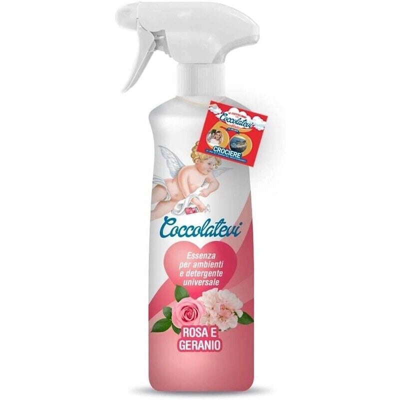 COCCOLATEVI ESSENZA PER AMBIENTI IN SPRAY DA 750 ML ROSA E GERANIO
