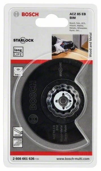 2608661636 - Lama segmentata per multifunzione, BIM ACZ 85 EB Wood and Metal 85 mm
