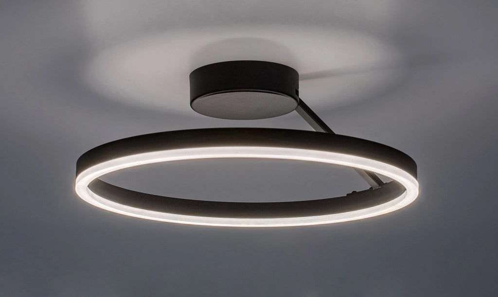 Plafoniera moderna nera ring 40cm LED 24W CCT Rabalux