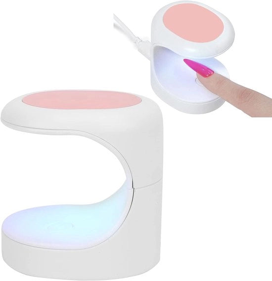 Mini Lampada UV LED per Arti Unghie con Doppia Fonte LED Mini Lampada per Svelgere Arti Unghie Adatta per Gel Lacca per Arti Unghie Lampada per Svelgere (Rosso)
