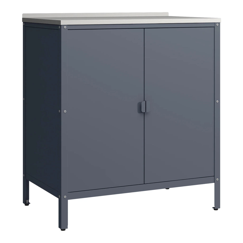 Mobiletto/scaffale da giardino 92 x 80 x 50 cm acciaio laccato grigio opaco 03_0008880
