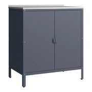 Mobiletto/scaffale da giardino 92 x 80 x 50 cm acciaio laccato grigio opaco 03_0008880
