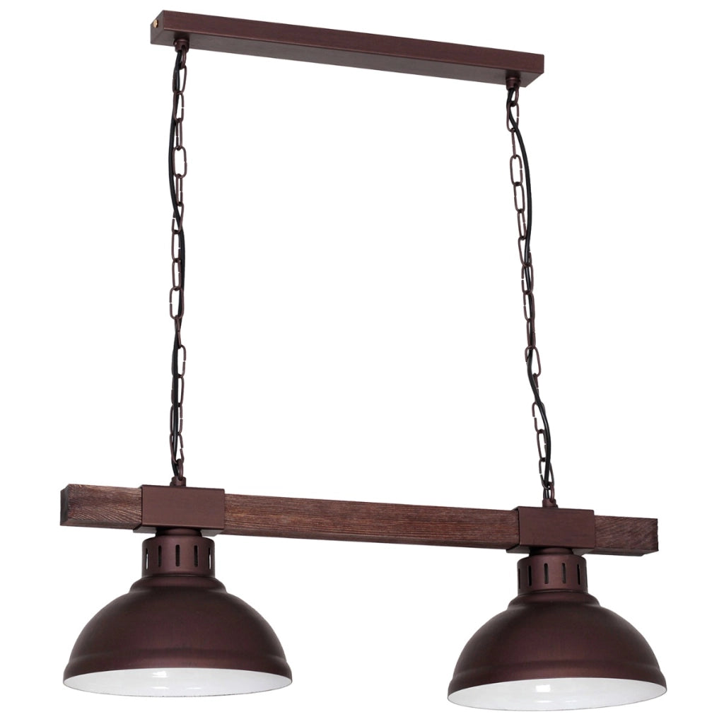 Lampada a sospensione loft Hakon Luminex 2xE27 marrone