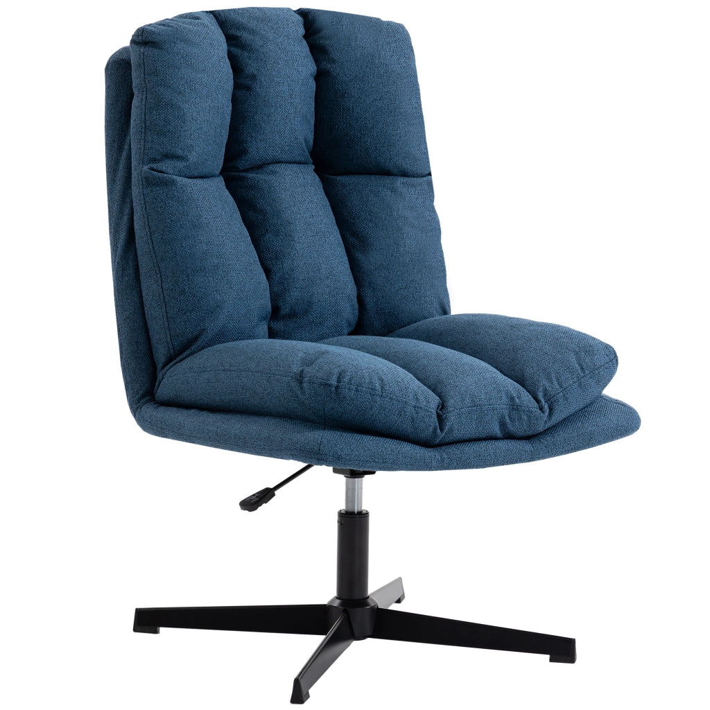 Poltrona Girevole Ajustable ¨C Zephmum ¨C Base Metallo Azul Oscuro
