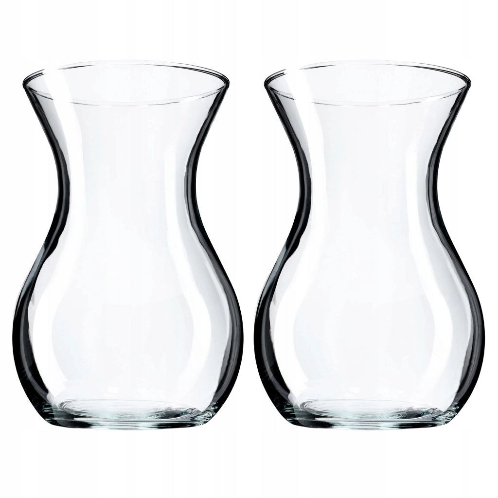 Vaso in vetro KADAX per fiori e bouquet, trasparente, classico, 18 cm, 2 pezzi
