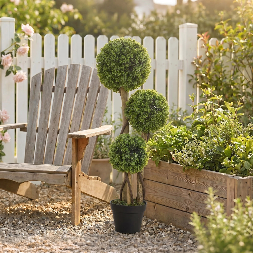 Pianta Artificiale Buxus ¨C Minimal ¨C Verde e Nero