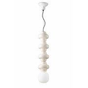 Sospensione Vintage Decò Copacabana 4 Moduli Ceramica Bianca 1 Luce E27