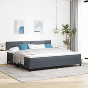 Letto a molle con materasso Grigio scuro 200 x 200 cm Velluto 3339195