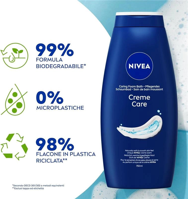 NIVEA BAGNODOCCIA CREME CARE SET DA 2 PZ BAGNOSCHIUMA NUTRIENTE + VITAMINE C E E OLI NUTRIENTI SET 750 ML