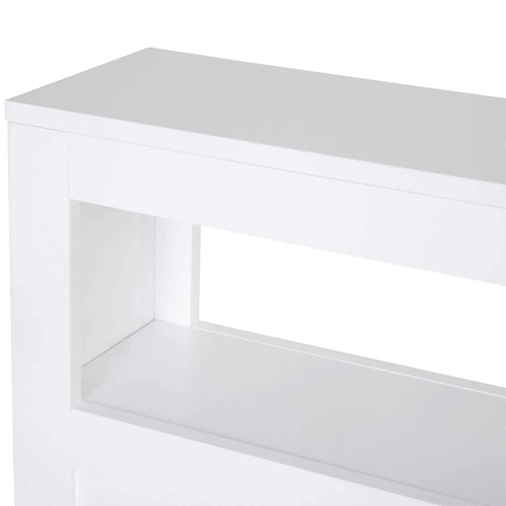 Mobiletto da Bagno con Cassetti Salvaspazio ¨C Minimal ¨C Legno Bianco 16x52x71.5cm