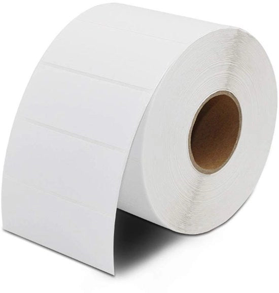 Etichette autoadesive per uso domestico in rotola - 2000 pezzi - 6 x 3 cm - bianco - etichette per congelatore - per ufficio e cucina.