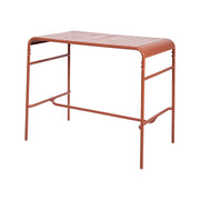 Tavolo alto da giardino in acciaio, 4 posti, 120cm, terracotta