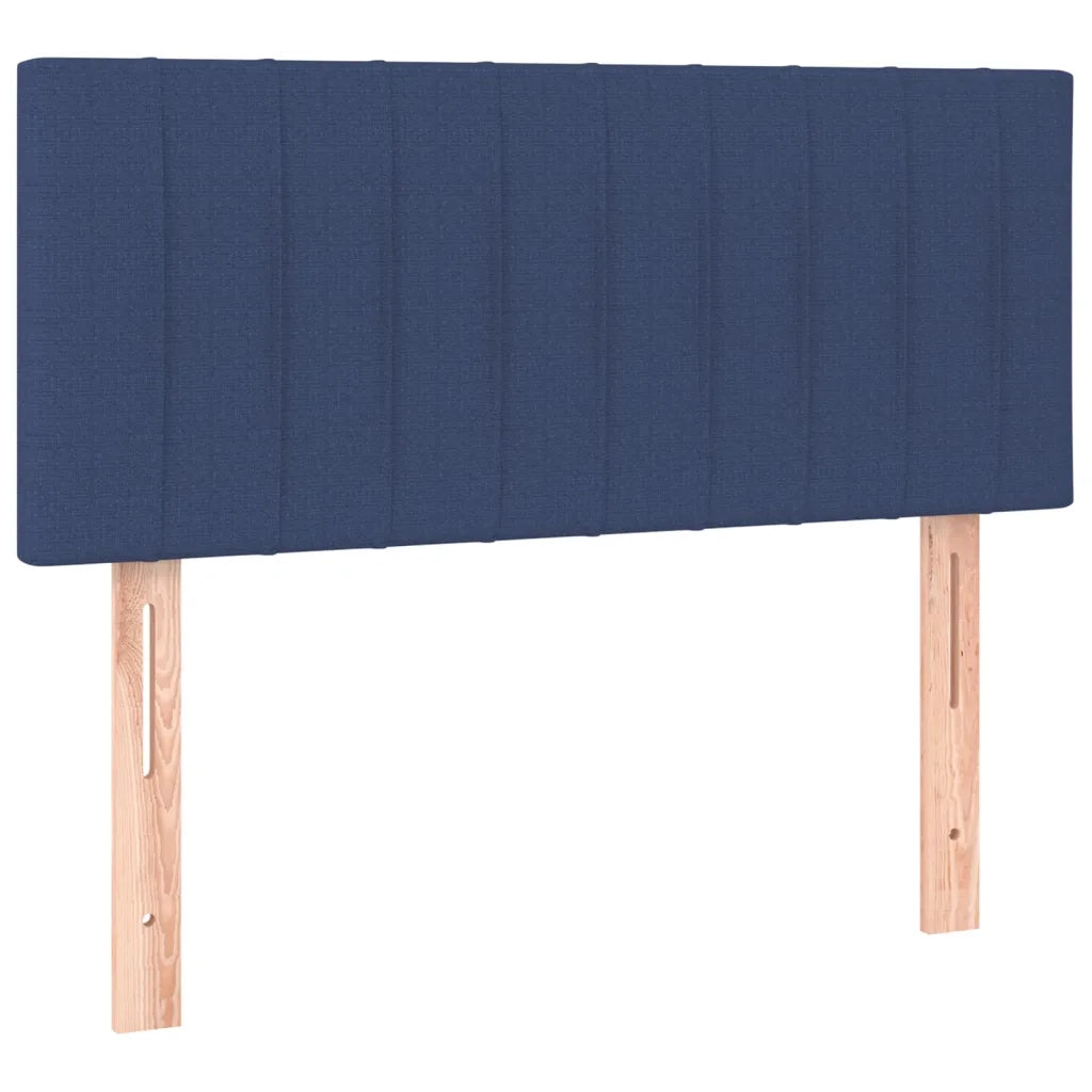Letto a Molle con Materasso e LED Blu 80x200 cm in Tessuto