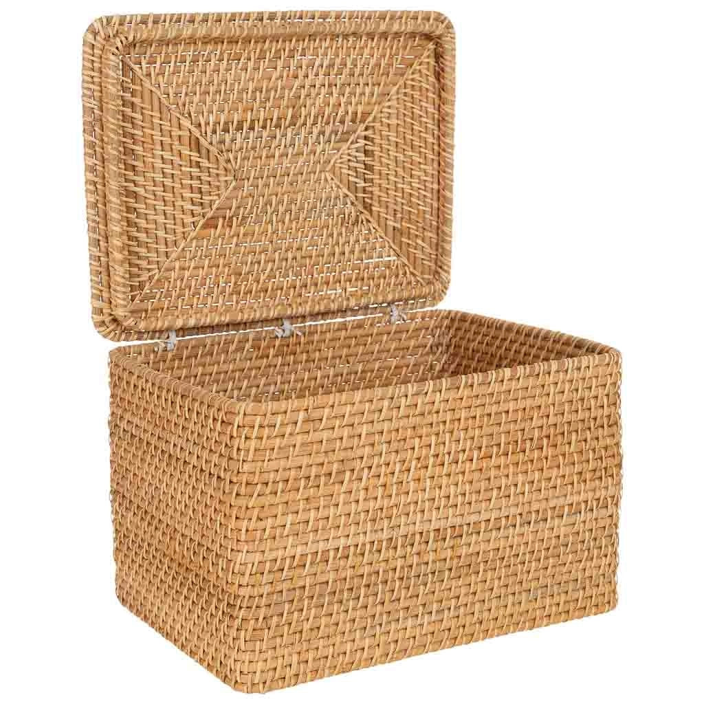 Scatola in rattan marrone 40x30xh25