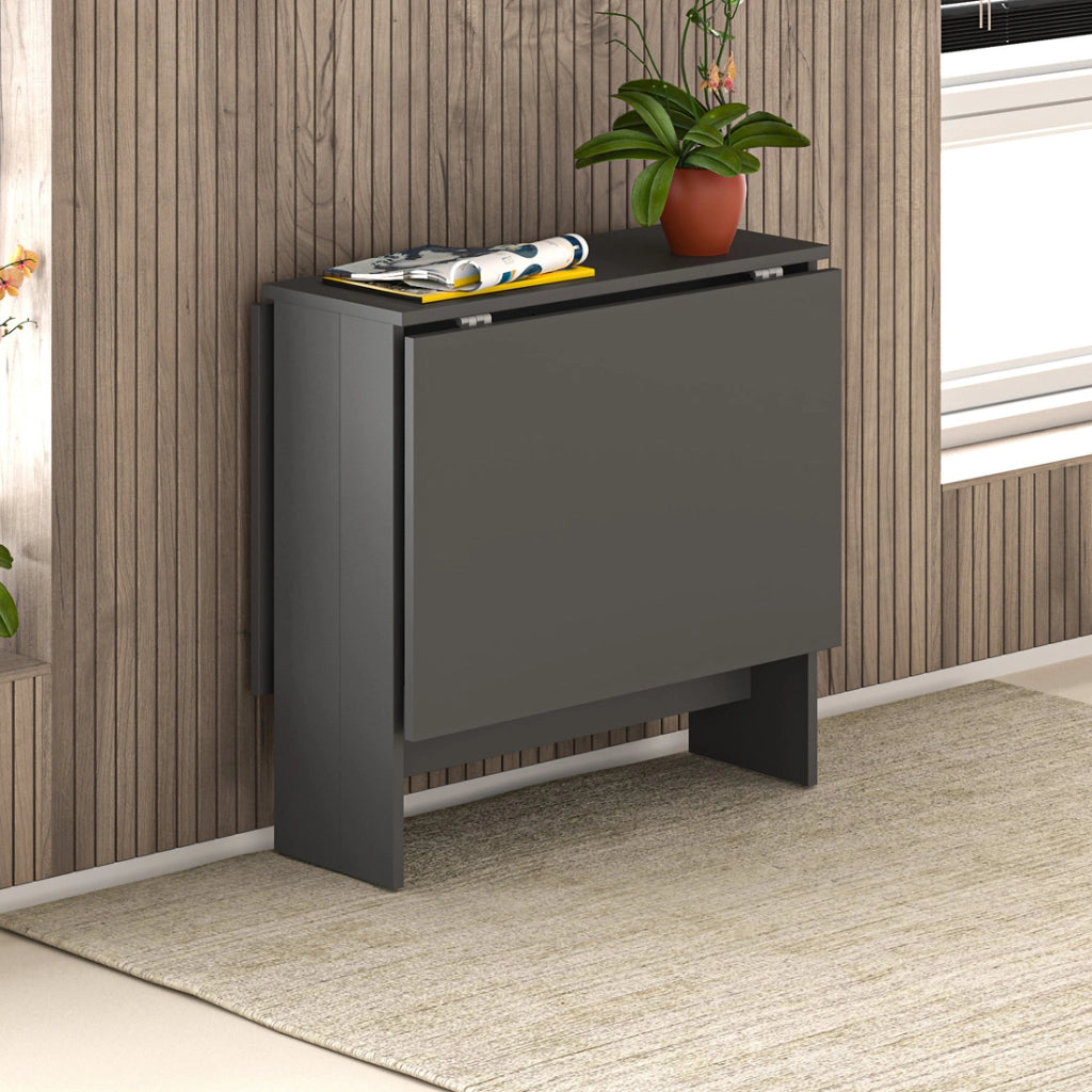 Tavolo consolle allungabile Artemio 30-130x76 cm Salvaspazio Legno Antracite