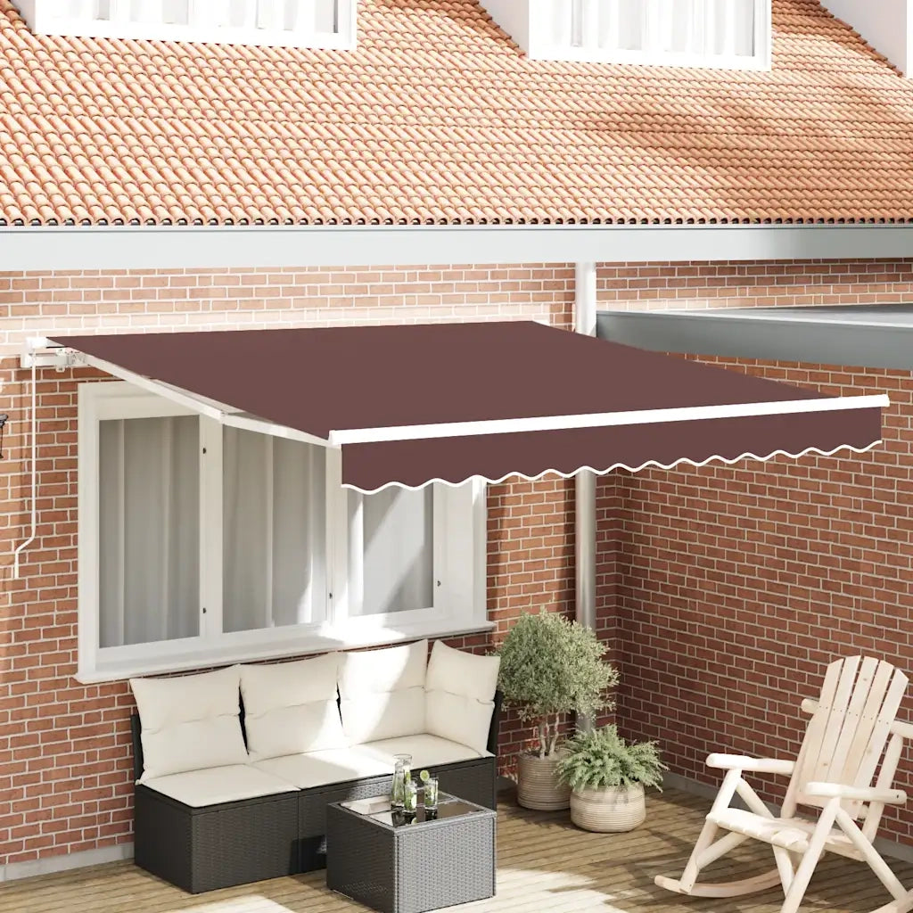 Tenda Sole Retrattile Manuale 300x250 cm Marrone