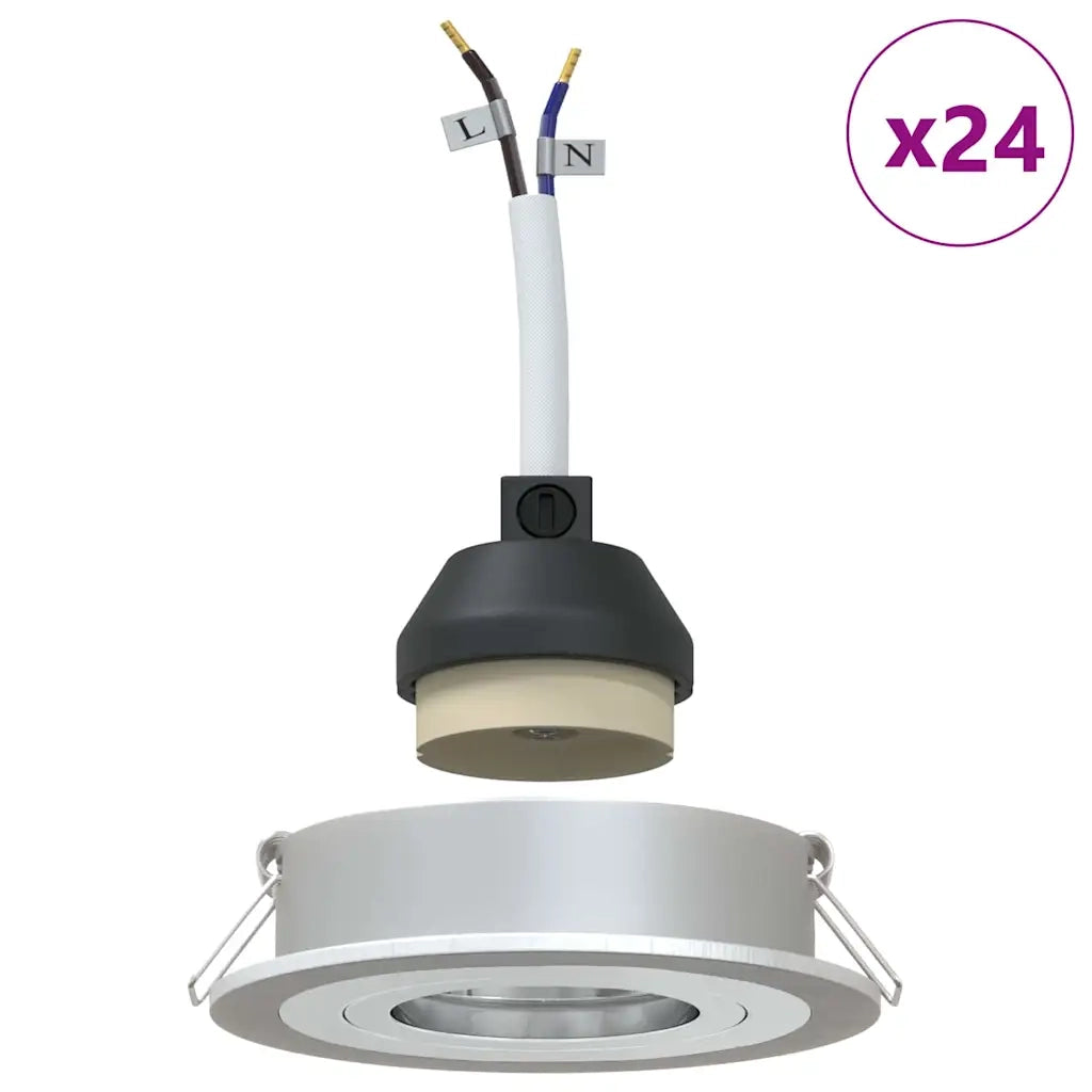 Spotlight 24 pz Argento 9 x 9 x 2 cm Alluminio CFW8550877