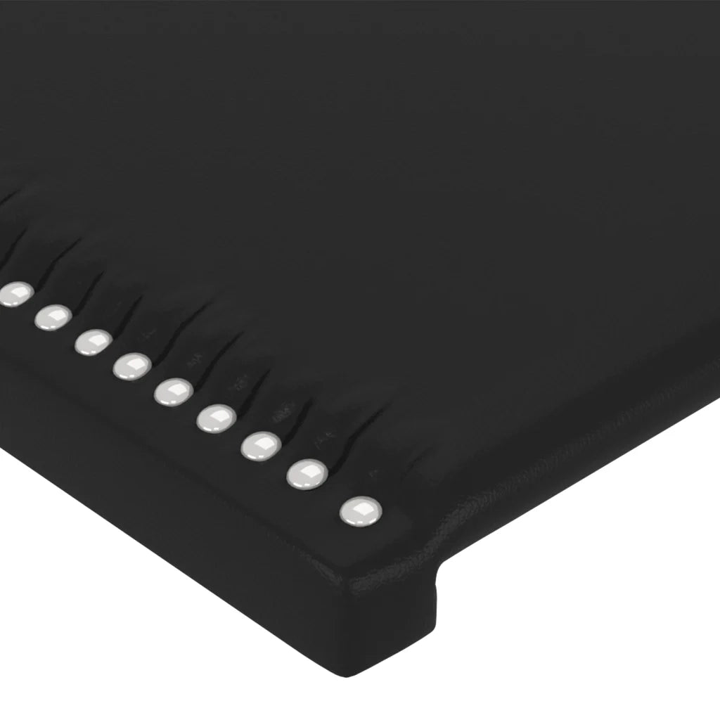 Testiera | Testata ad Orecchio Nera 103x23x118/128 cm in Similpelle