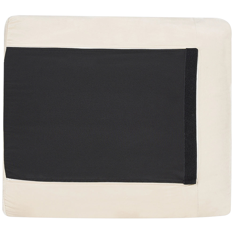 Poltrona moderna in velluto Beige chiaro con gambe nere Stile Retrò Moderno