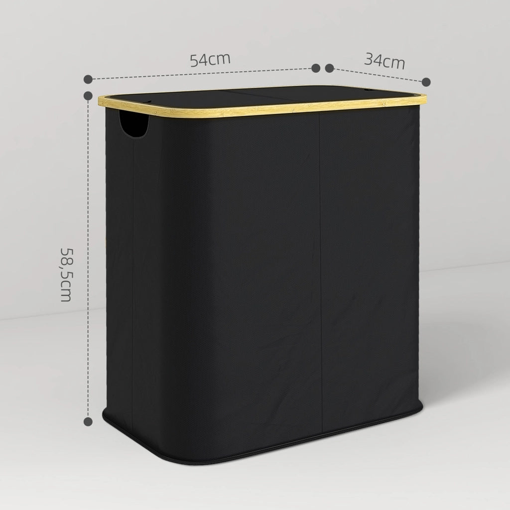 Cestello pieghevole per biancheria ¨C Minimal ¨C 80 L nero